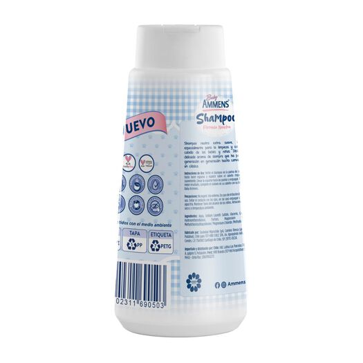Shampoo Baby Ammens Botella Con Tapa Flip Top 750 Ml, , large image number 1
