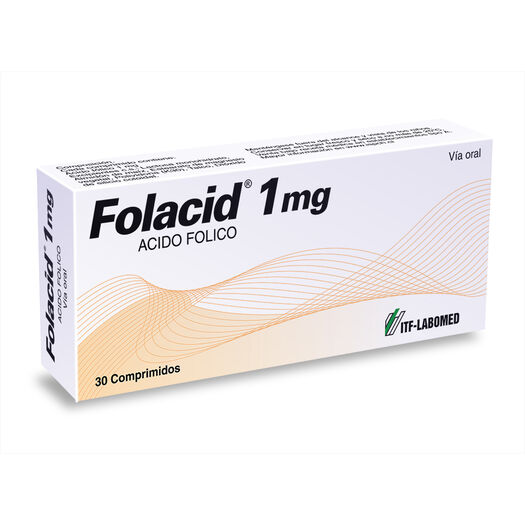 Folacid 1 mg x 30 Comprimidos, , large image number 0