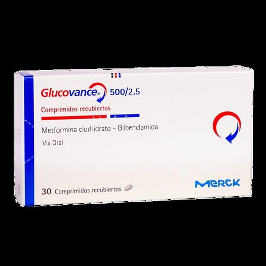 Glucovance 500 mg/2.5 mg x 30 Comprimidos Recubiertos, , large image number 0