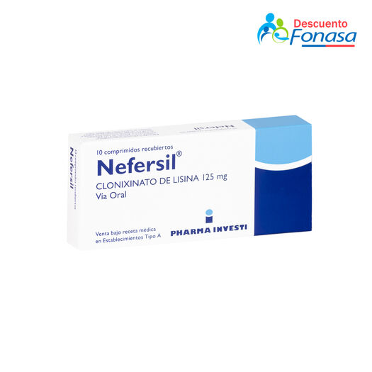 Nefersil 125 mg x 10 Comprimidos Recubiertos, , large image number 0