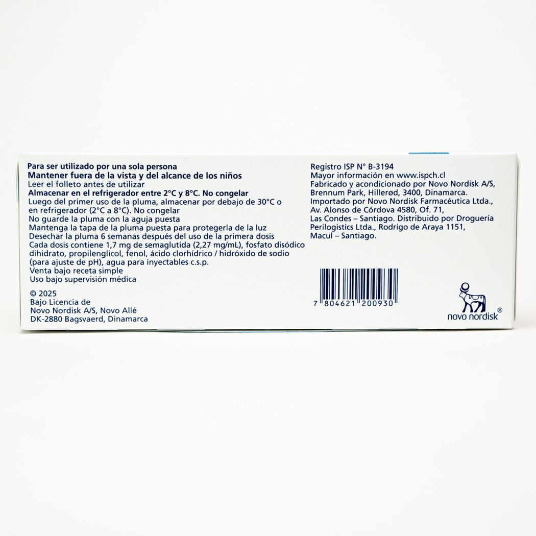 Wegovy Semaglutida 1,7mg/dosis Inyectable 1 Pluma Prellenada, , large image number 1
