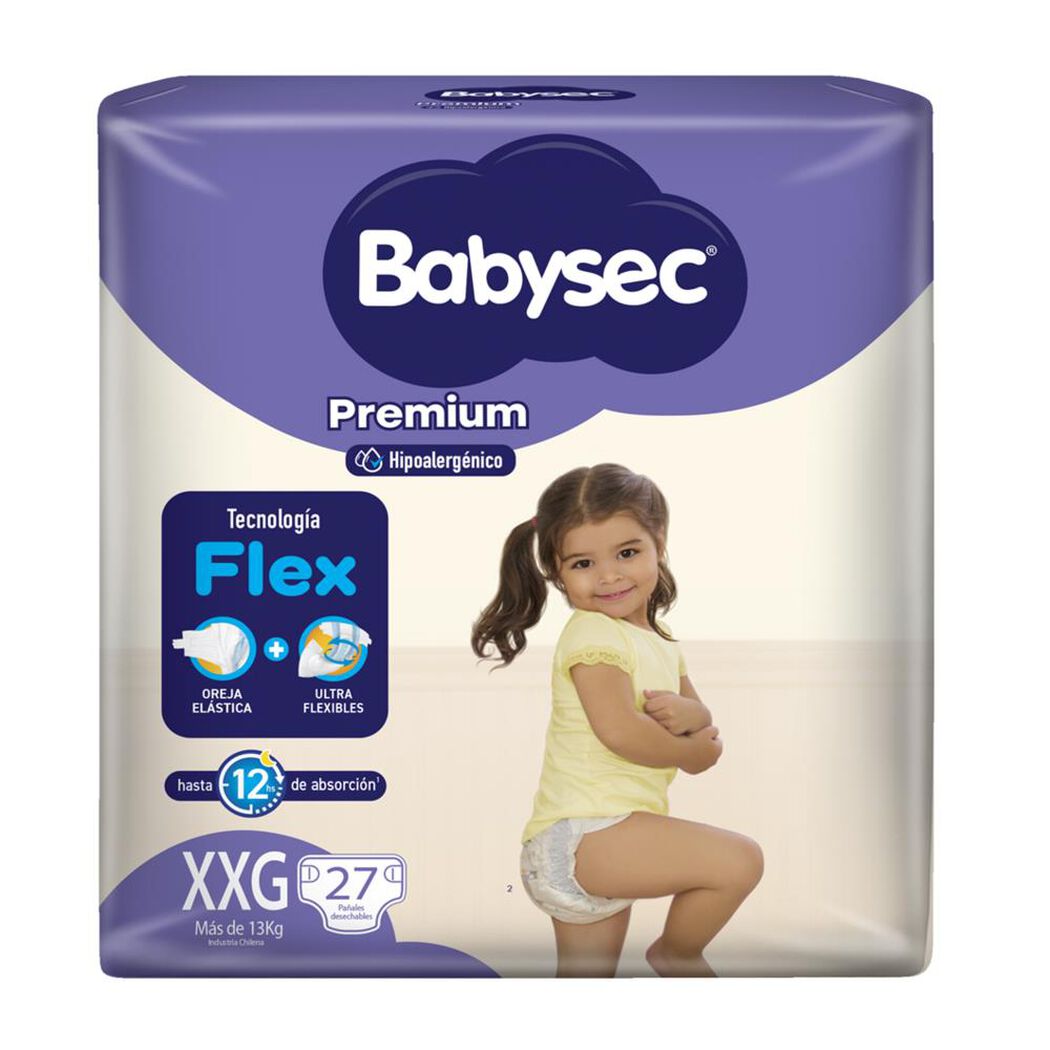 Pañales Babysec Premium XXG 27 un, , large image number 1