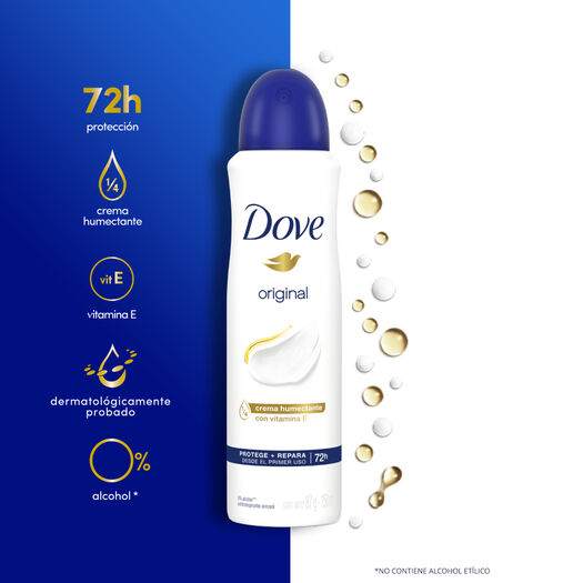 Dove Desodorante Aerosol Original 72 h 250 ml, , large image number 3