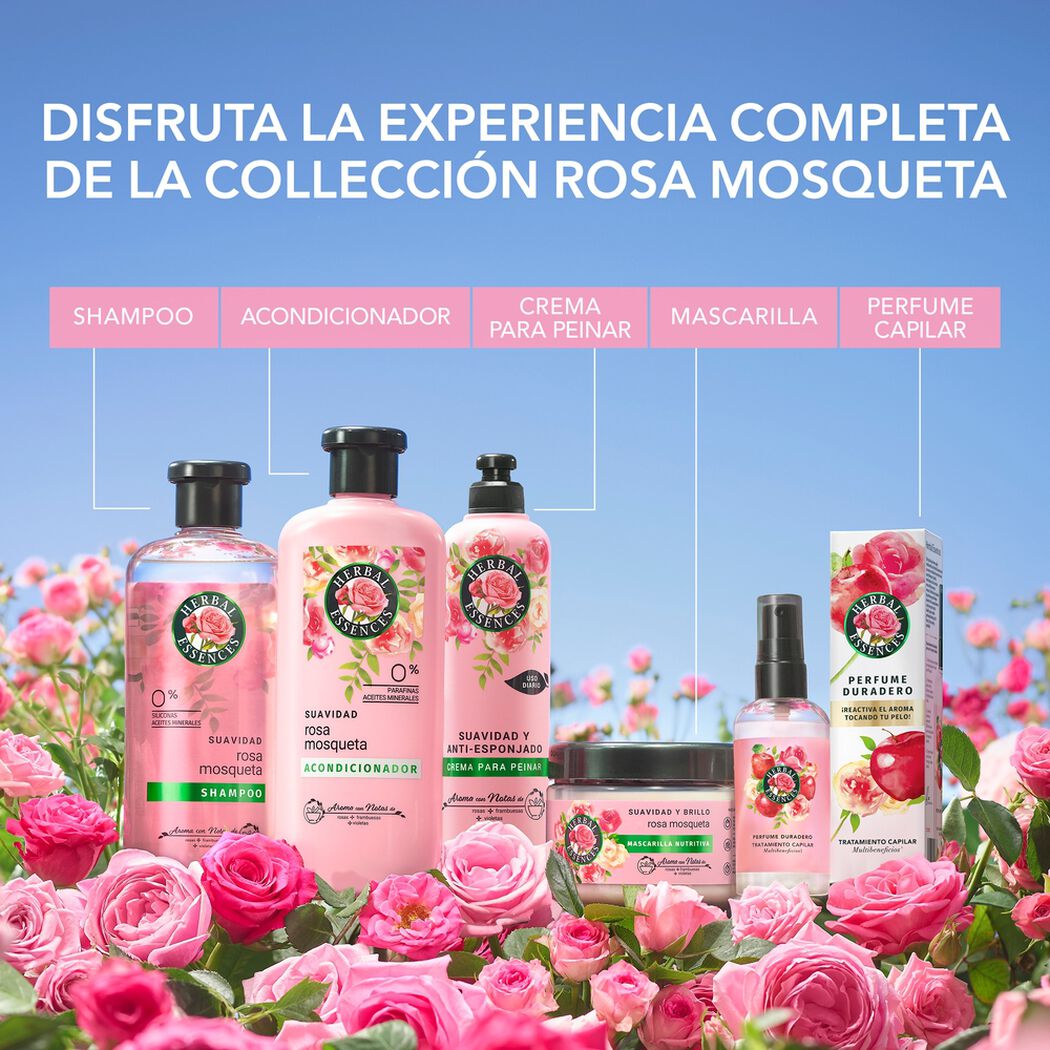 Herbal Essences Shampoo Lisse Rose Hips x 400 mL, , large image number 4