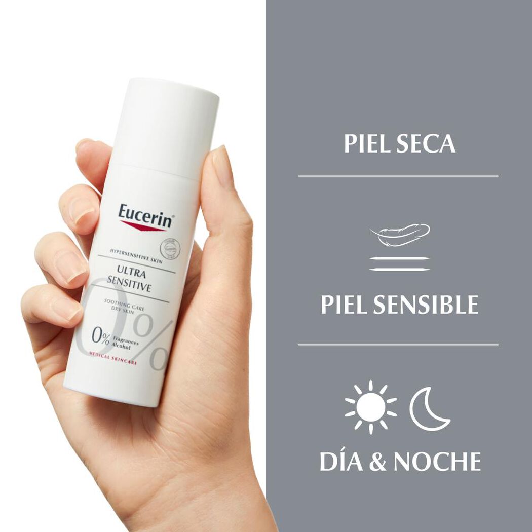 EUCERIN UltraSensitive Crema Facial para Piel Seca Soothing Care 50ml, , large image number 2