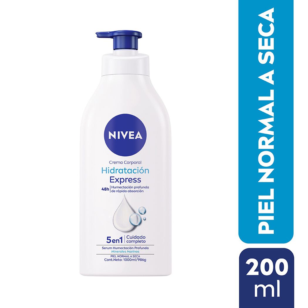 Crema Corporal Nivea Hidratante Express 1000 mL, , large image number 0