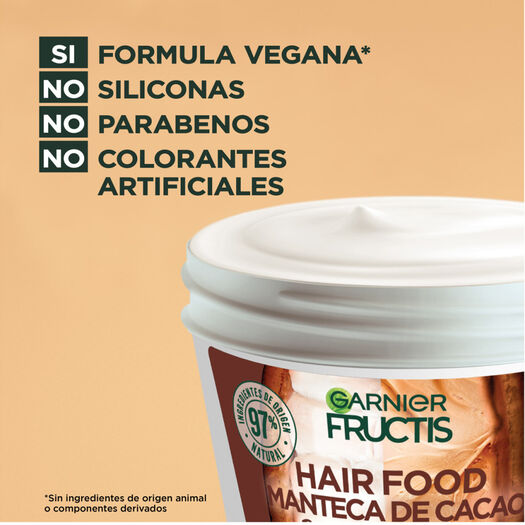 Mascarilla Restauración Rizos Fructis Hair Food Cacao 350Ml, , large image number 4
