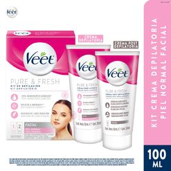 Veet Kit Crema Depilatoria Facial + Hidratante 2 x 50 ml