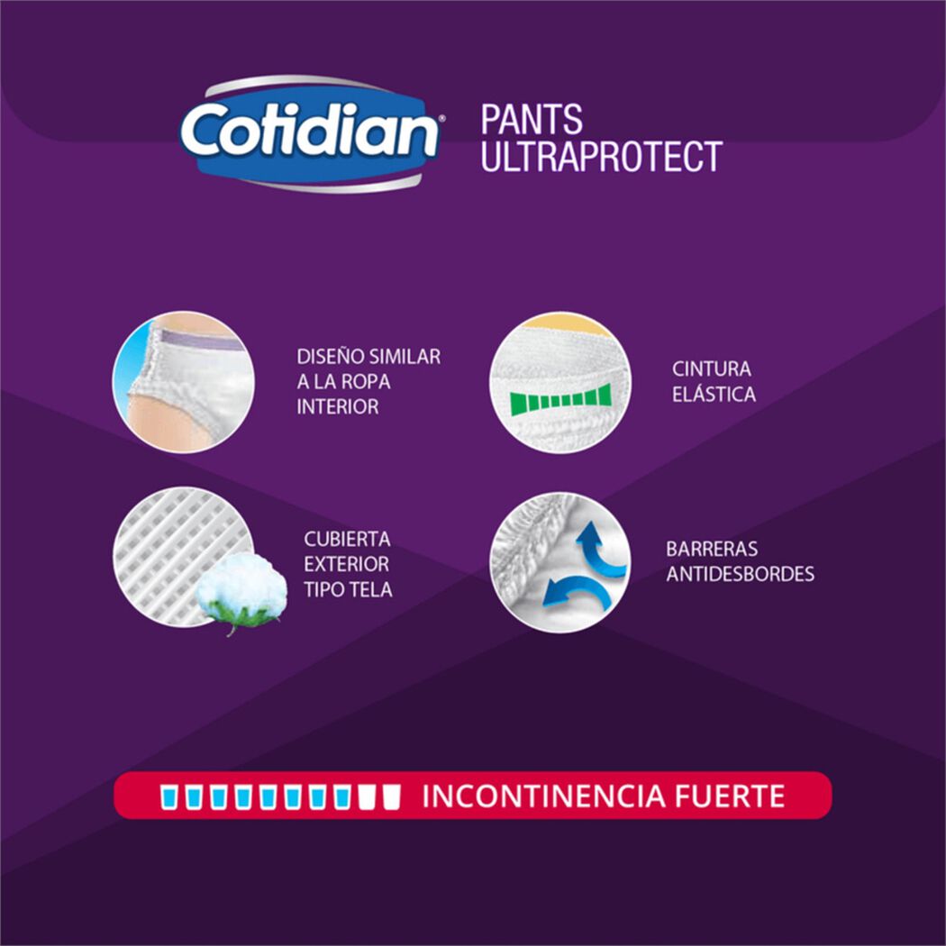 Pants Cotidian Ultraprotect P/M 16un, , large image number 3