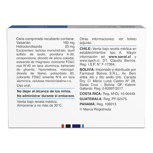 Valax-D 160 mg/25 mg x 30 Comprimidos Recubiertos, , large image number 1