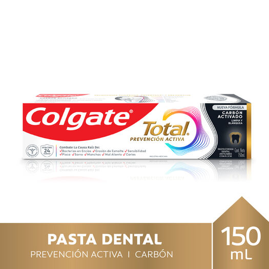 Pasta Dental Total 12 Carbón 150Ml, , large image number 0