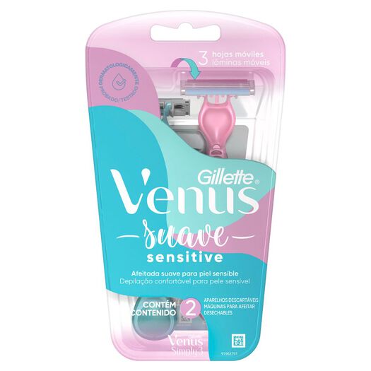 Máquina De Afeitar Desechable Gillette Venus Suave Sensitive Con Skin Elixir, 2 Unidades, , large image number 4