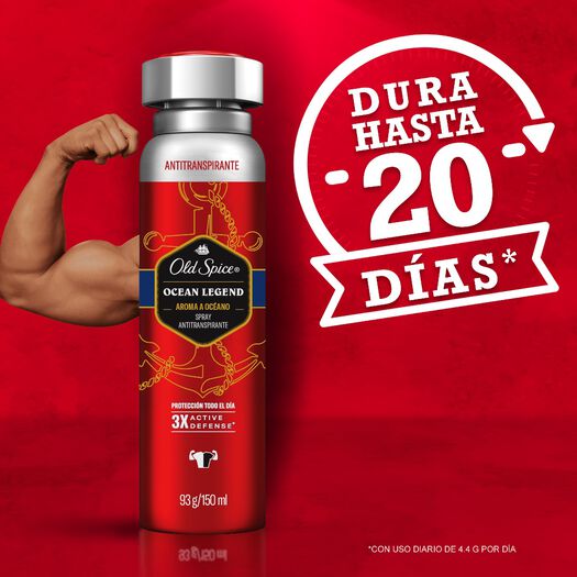 Antitranspirante Old Spice en Spray Ocean Legend 93 g, , large image number 4