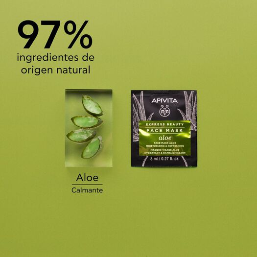 Mascarilla Hidratante con Aloe de rostro 2x8ml Apivita, , large image number 3