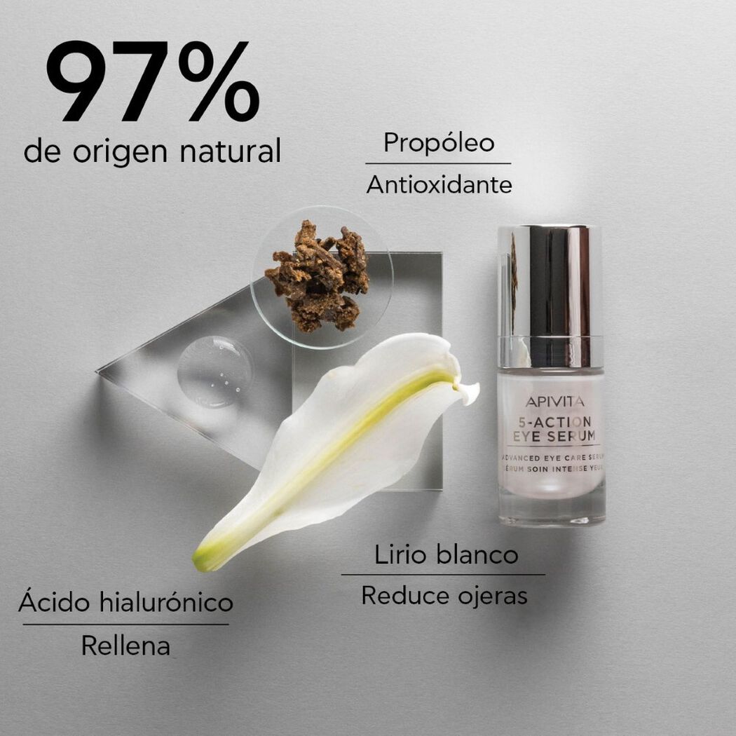 Serum Intensivo Contorno de Ojos 5-Action 15ml Apivita, , large image number 2