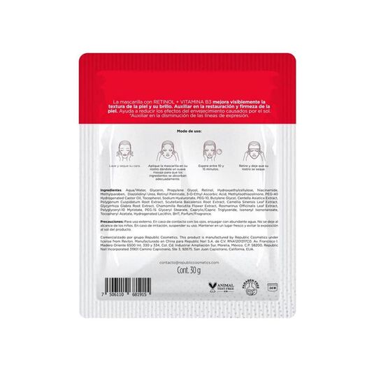 Mascarilla Facial Revlon Retinol B3 30G, , large image number 1
