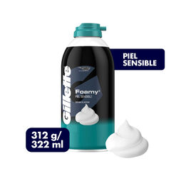 Gillette Espuma de Afeitar Foamy Sensitive, 322 ml