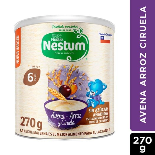 Cereal Infantil Nestum Avena Arroz Ciruela 270 g, , large image number 0