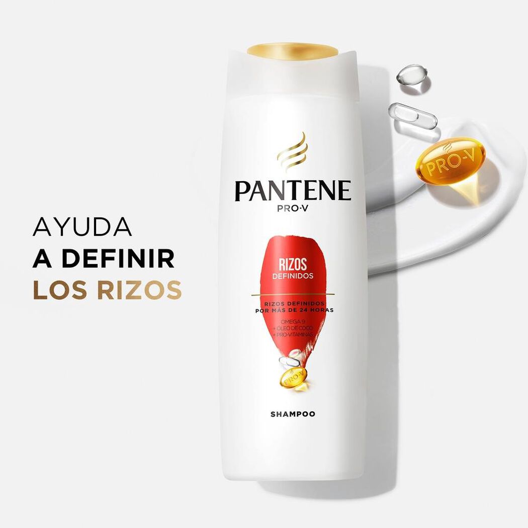 Pantene Shampoo Rizos Definidos x 400 mL, , large image number 1
