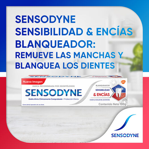 Sensodyne Sensibilidad & Encías Crema Dental para Dientes Sensibles, Tamaño Mega, 2x100g, , large image number 3