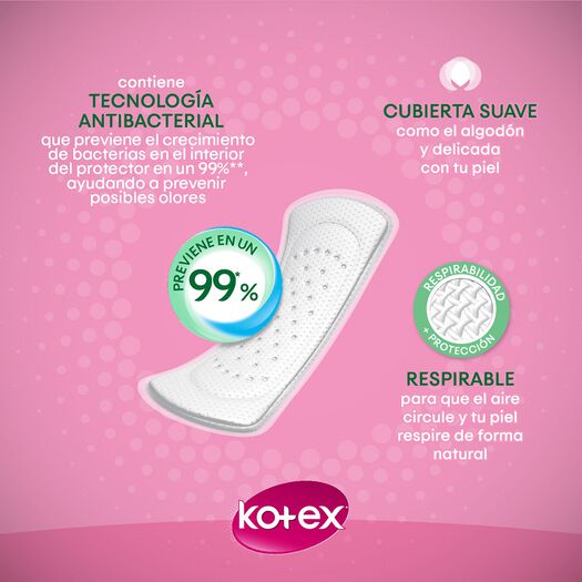 Protector Diario Kotex Antibacterial Normal 40 un, , large image number 2