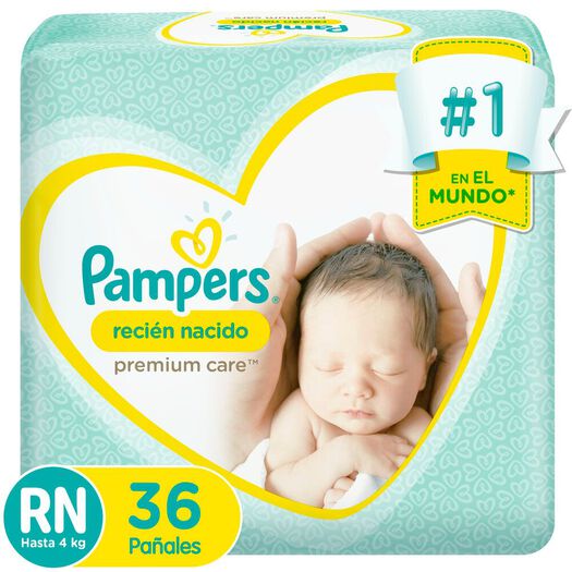 Pampers Pañal Recien Nacido RN x 36 Unidades, , large image number 0