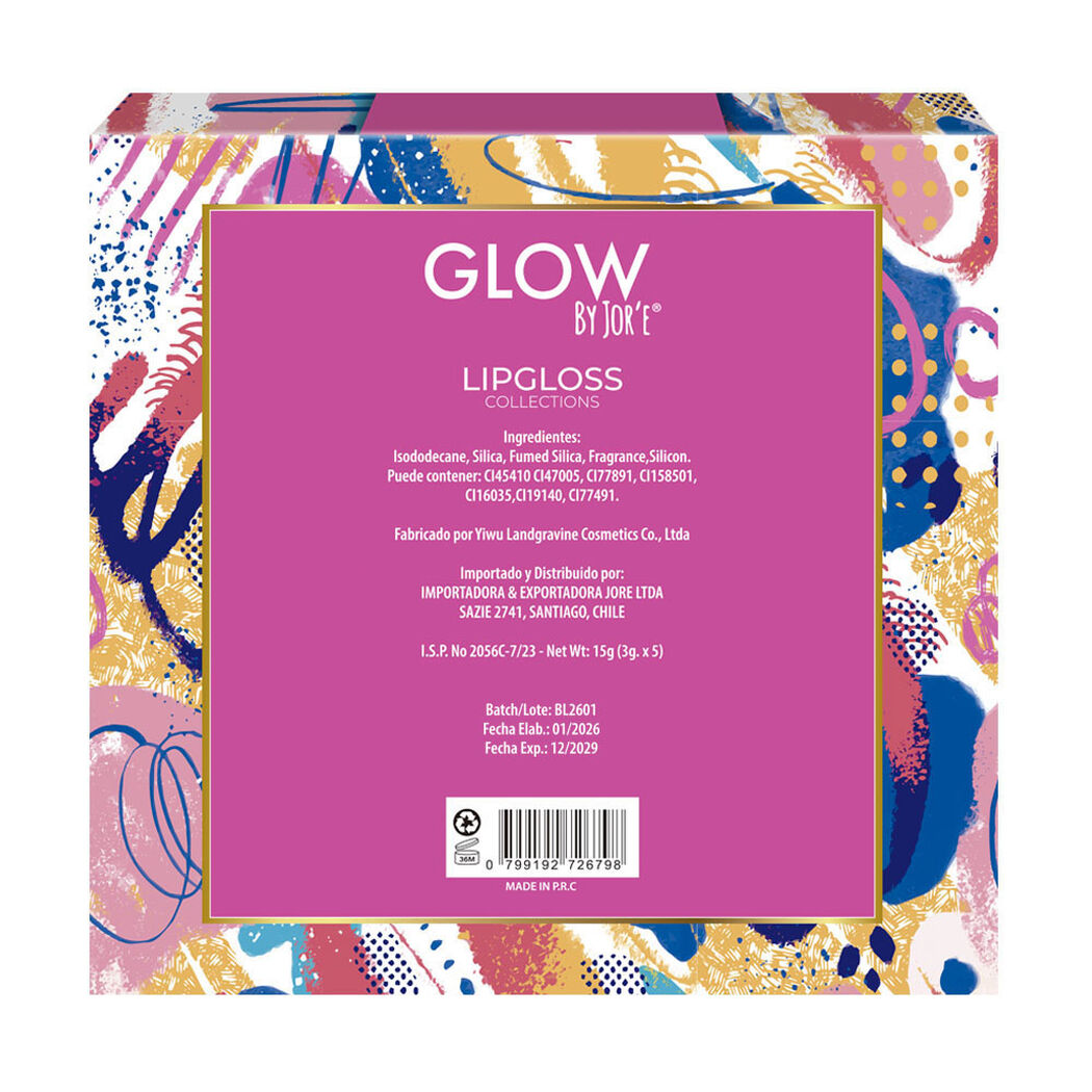 Set de brillos labiales x5 unidades Glow by Jor'e, , large image number 1