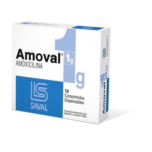 Amoval 1 g x 14 Comprimidos Dispersables, , large image number 0