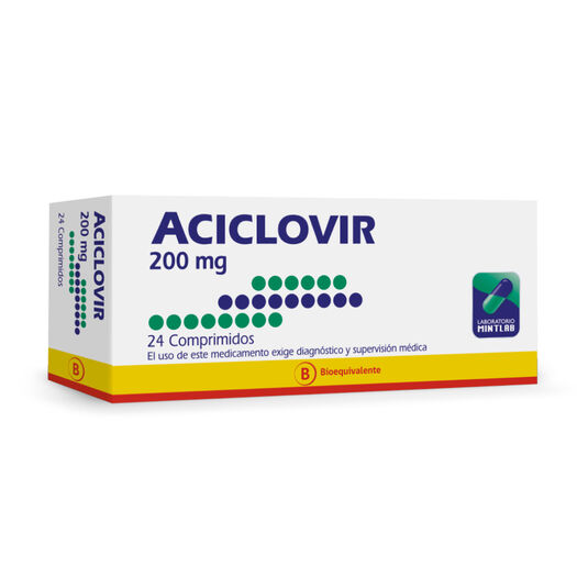 Aciclovir 200 mg x 24 Comprimidos MINTLAB CO SA, , large image number 0