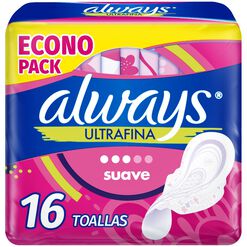 Toalla Higiénica Always Ultrafina Suave 16 un