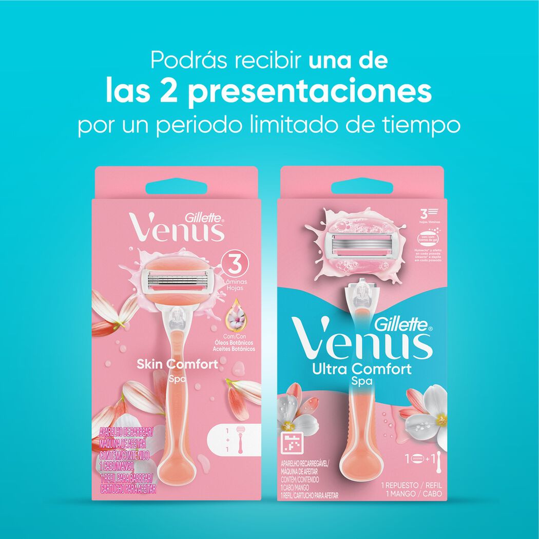 M&aacute;quina De Afeitar Recargable Gillette Venus Spa Con Aceites Bot&aacute;nicos, 1 Unidad, , large image number 4