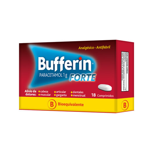 Bufferin Forte Paracetamol 1 G 18 Comprimidos, , large image number 1