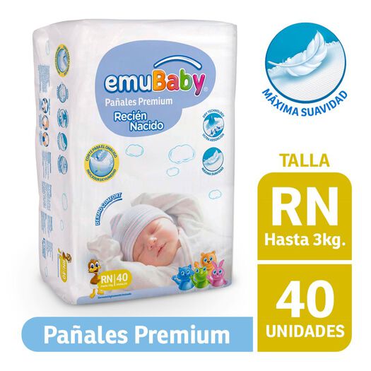 Pañal Emubaby RN 40un, , large image number 0