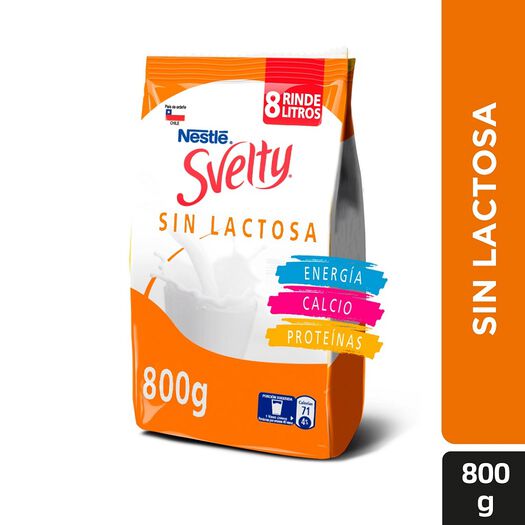 Leche en Polvo Svelty Sin lactosa Descremada 800g , , large image number 0