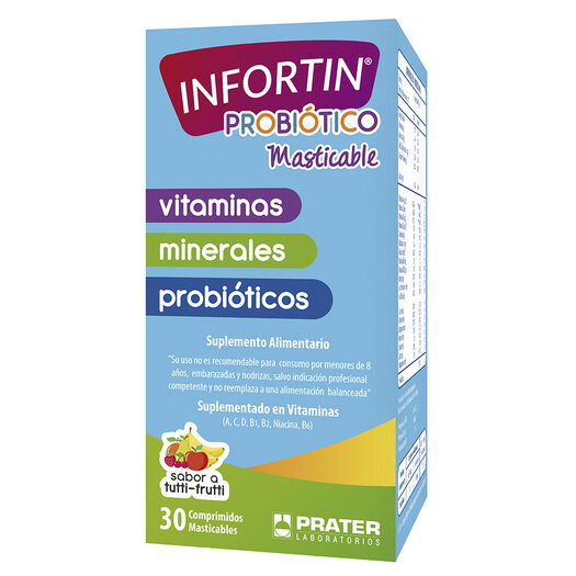 Infortin Probiotico x 30 Comprimidos Masticables, , large image number 0