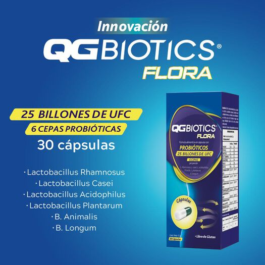 QGBiotics Flora x 30 cápsulas, , large image number 2