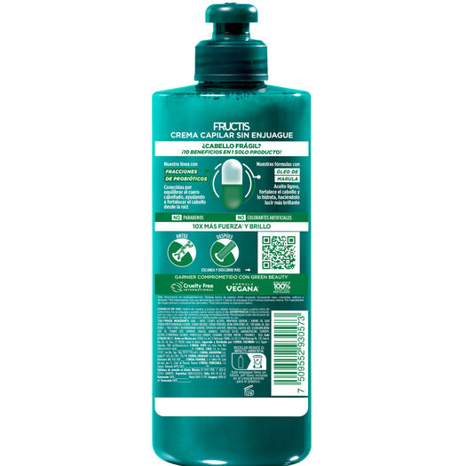 Crema de Peinar Fructis Probiótico Fuerza 300 mL, , large image number 3