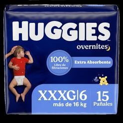 Pa&ntilde;al Huggies Nocturno Overnites XXXG 21 Unidades