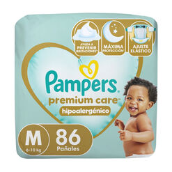 Pa&ntilde;ales Pampers Premium Care Hipoalerg&eacute;nico M 86 un