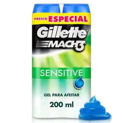 Espuma de Afeitar Gillette Mach3 Sensitive 200 mL 2 un