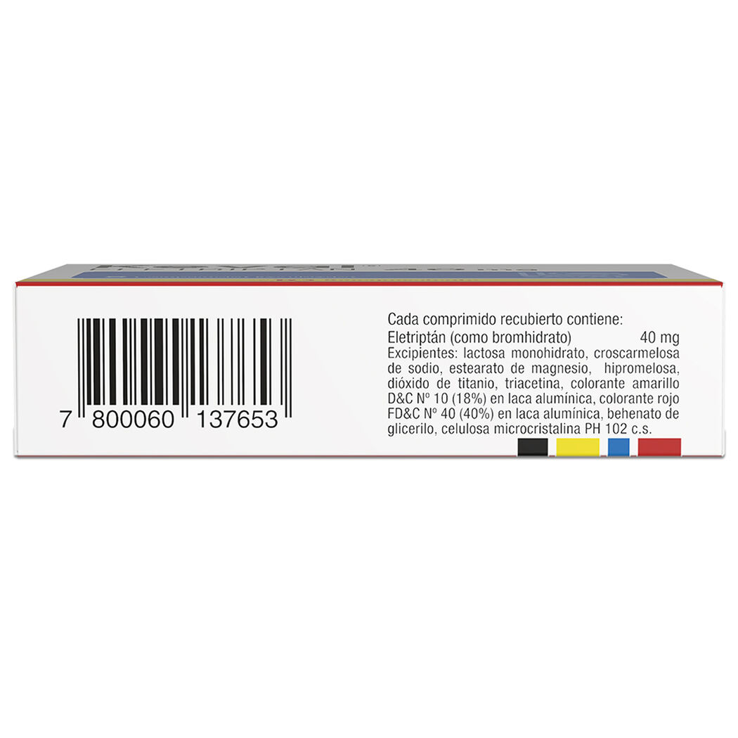 KEVAL Eletriptán 40 mg 2 comprimidos, , large image number 1
