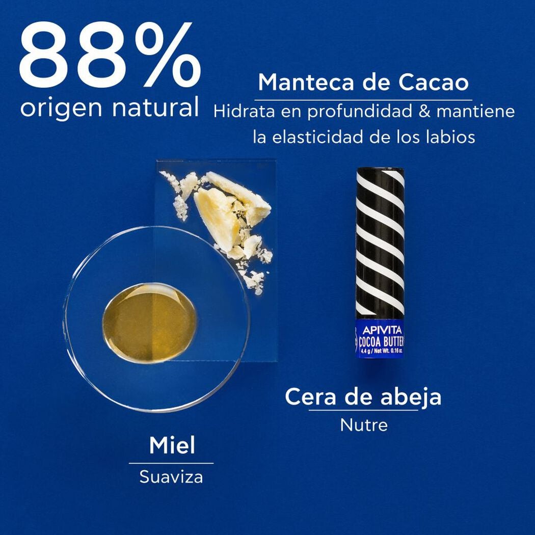 B&aacute;lsamo Labial con Manteca de Cacao SPF20 4,4g Apivita, , large image number 2