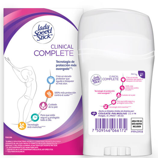 Desodorante Lady Speed Stick Clinical Complete Antibacterial Powder Barra 45 g, , large image number 3