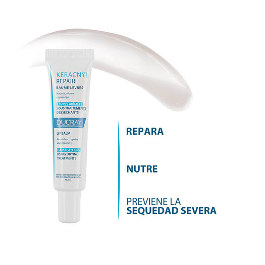 Ducray Keracnyl Repair Balsamo Labial Nutritivo 15Ml , , large image number 1