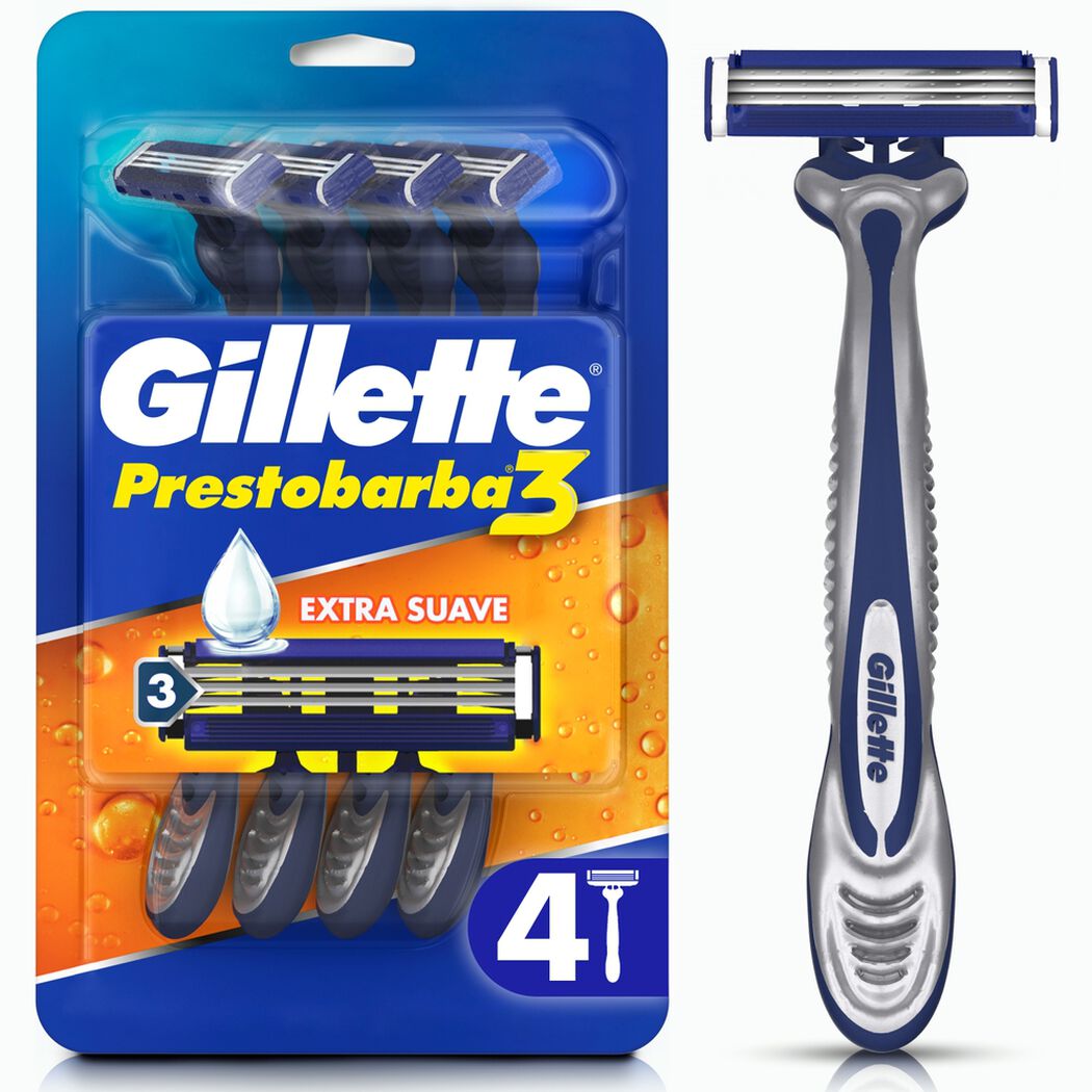 M&aacute;quina de Afeitar Gillete Prestobarba 3 4 un, , large image number 0