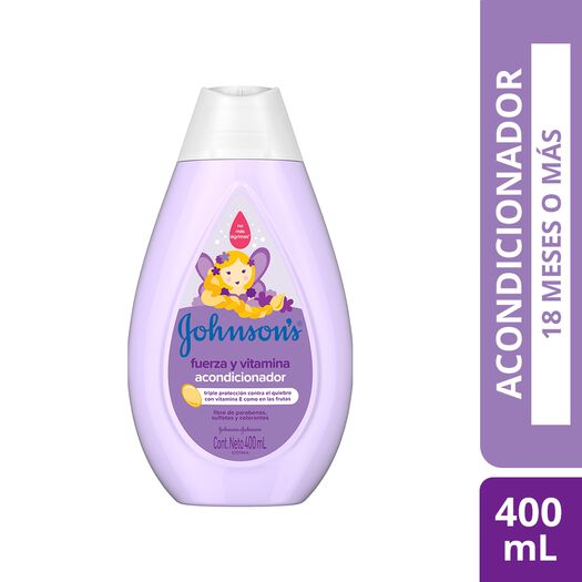 acondicionador para niños johnsons® fuerza y vitamina x 400 ml., , large image number 0