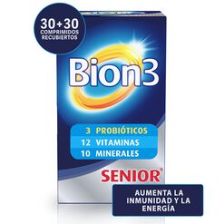 Multivitamínico con Minerales y Probióticos Bion3 Senior 60 Comp