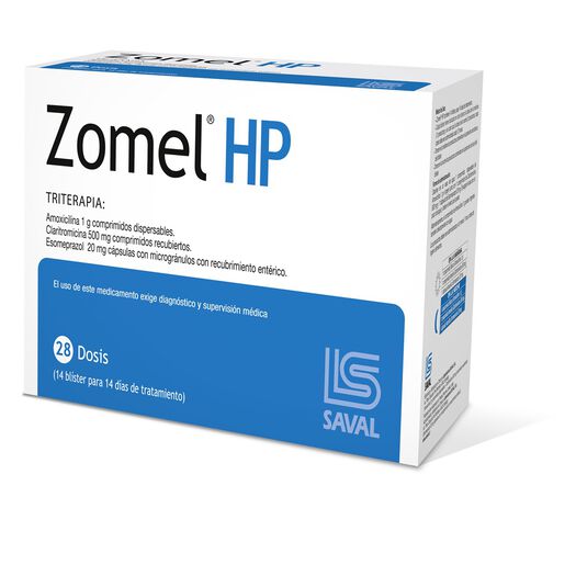 Zomel HP Triterapia 1 g/500 mg/20 mg  x 14 Blister, , large image number 0