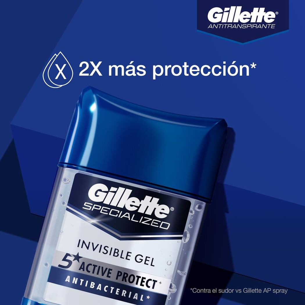 Desodorante Gel GilletA/S Antibacterial 82 Gr, , large image number 3
