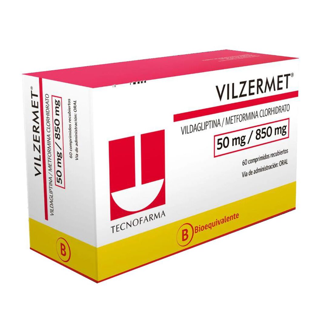 Vilzermet 50 mg/850 mg x 60 Comprimidos, , large image number 0